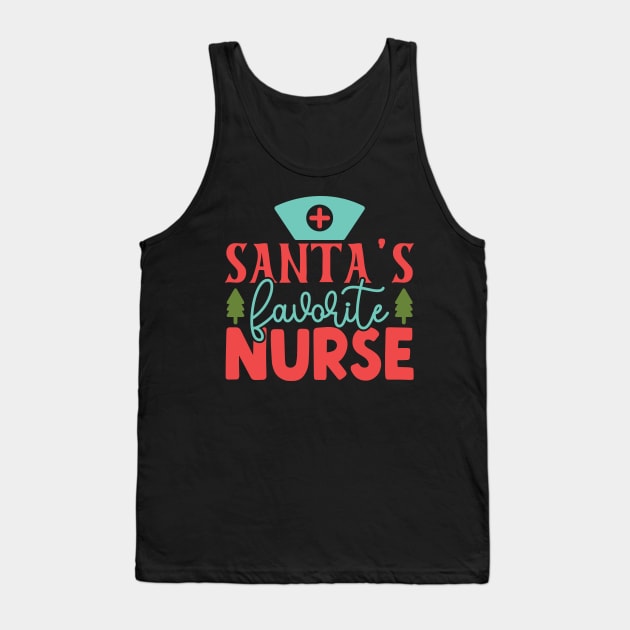 Santa's Favorite Nurse Tank Top by MZeeDesigns